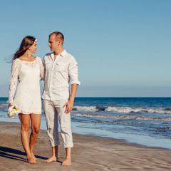 inselhof vineta hochzeit hochzeitspaar am strand